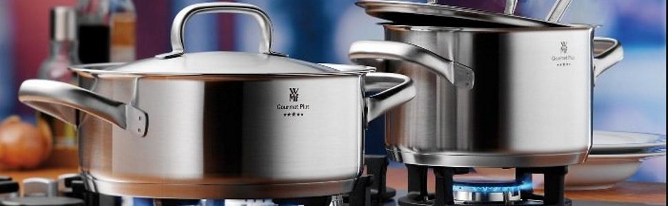 WMF Gourmet Plus Topfset 7-teilig mit Metalldeckel