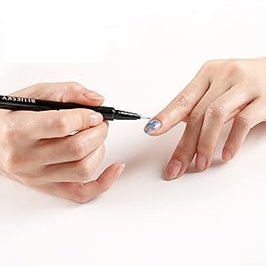 Aqua Farbe, Nail Art, Stift, Blender, 