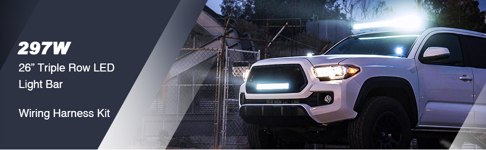 Nilight 26-Inch Triple Row Combo Led Bar