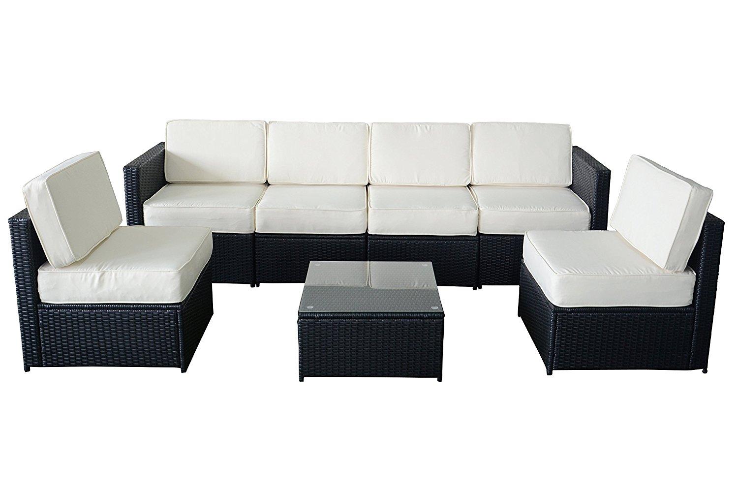 Amazon.com : MCombo 6085S1007 7 Piece Wicker Patio Sectional Indoor Outdoor Sofa Furniture Set Amazon.com : MCombo 6085S1007 7 Piece Wicker Patio Sectional Indoor Outdoor Sofa Furniture Set