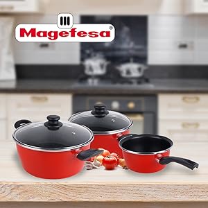 batería de cocina, batería de cocina magefesa, batería de inducción, batería de cocina, Bra