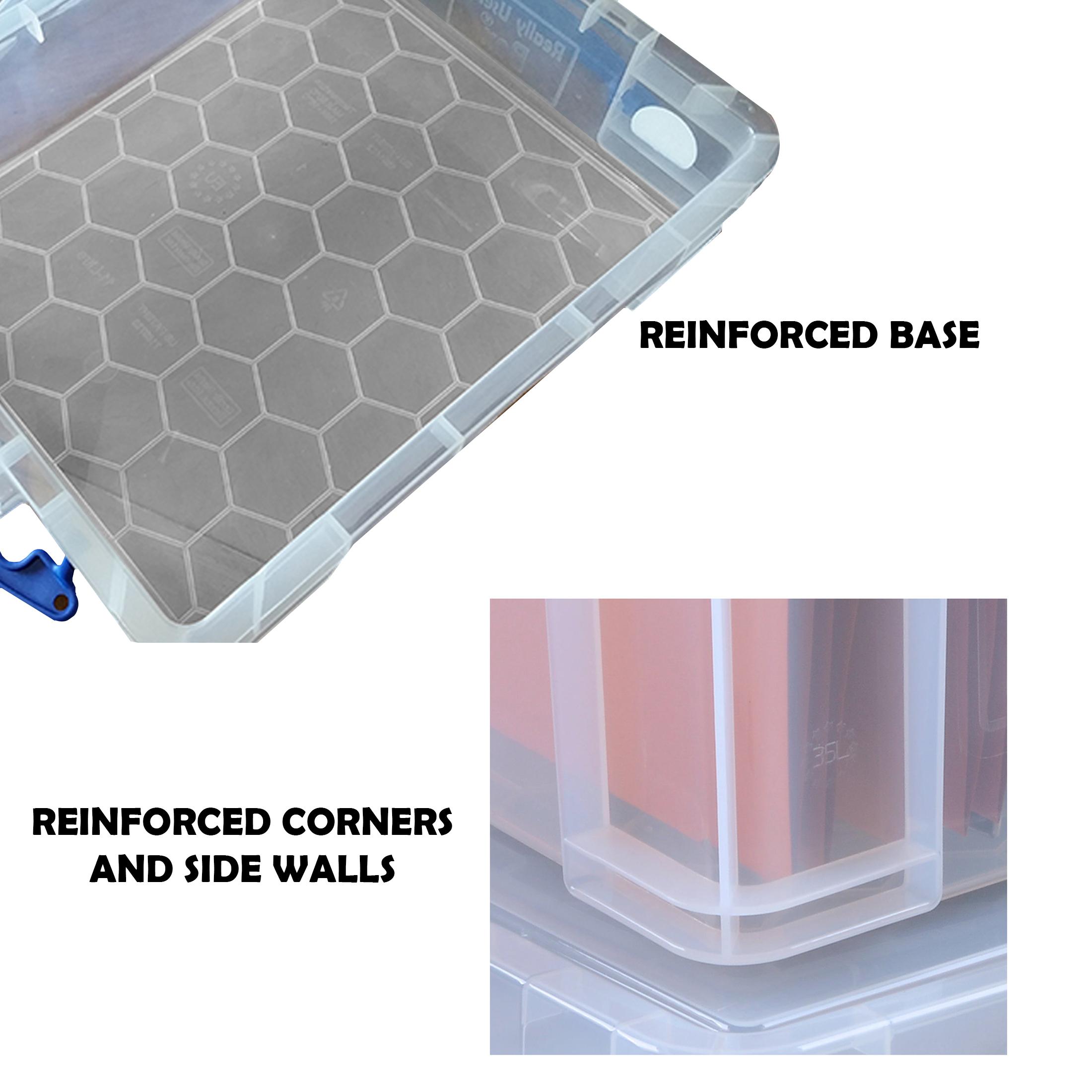 Really Useful Storage Box Plastic Lightweight Robust Stackable 35 Litre