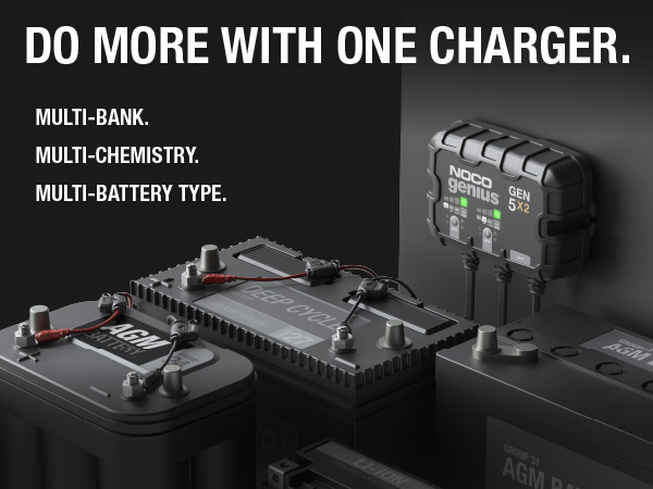 GEN5X2, 2-Bank, 10-Amp Fully-Automatic Smart Marine Charger, 12V Onboard Battery Charger