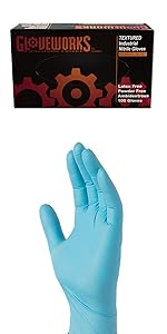 GlovePlus Industrial Black Nitrile Gloves - 5 mil, Latex