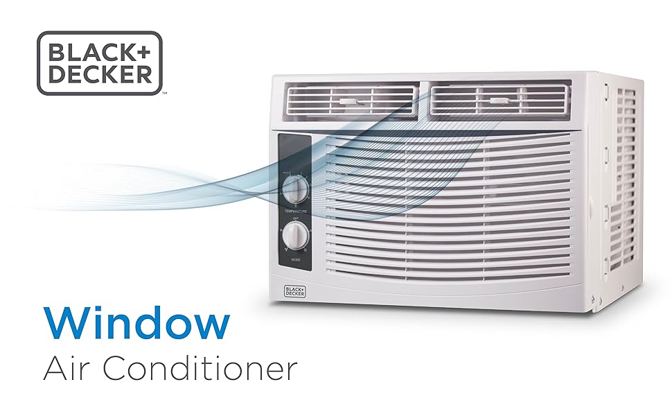 5000 BTU Window Air Conditioner Unit AC BLACK+DECKER Cools