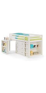 Julian Bowen Pluto Midsleeper Dove Grey Lacquered Pine Mdf One