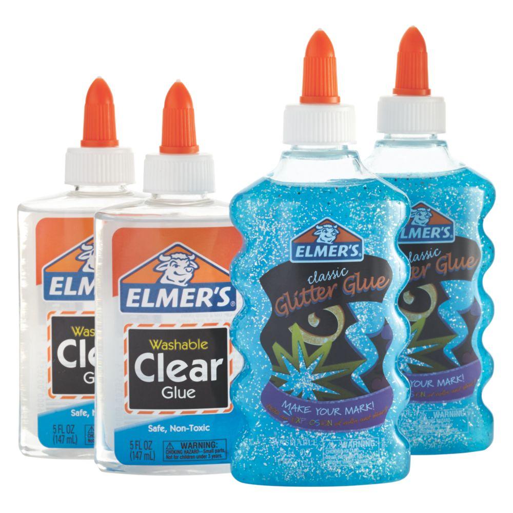 Elmer's Slime Starter Kit, Clear School Glue and Pink