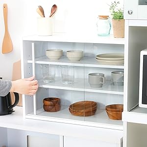 Amazon｜不二貿易 食器棚 キッチン収納 幅60×奥行29×高さ44cm