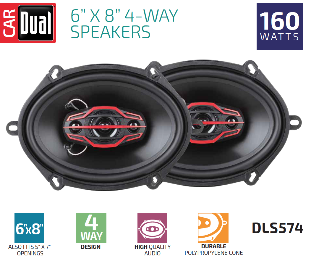 Dual DLS574 5X7Inch 4Way 160Watt Speakers Amazon.ca Electronics