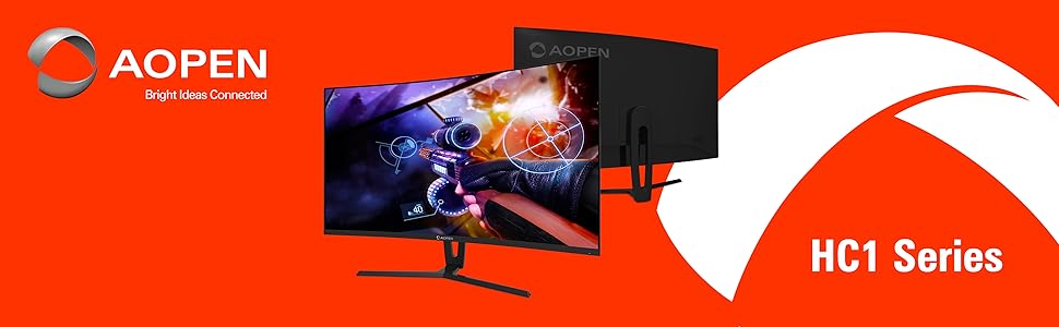 美品・AOPEN 27hc1r pbidpx 27インチモニター AOPEN 27HC1R Pbidpx 27-inch 1800R Curved Full HD (1920 x