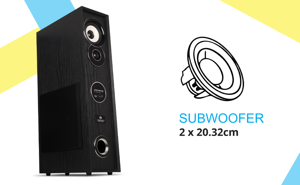 Zebronics ZEBBT7300RUCF Wireless Bluetooth Tower Speaker With Supporting SD Card, USB, AUX, FM