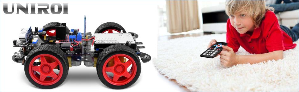 Amazon.com: UNIROI Smart Robot Car Kit for Arduino, 4WD Remote Control