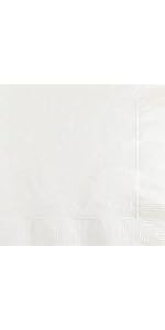white beverage napkins