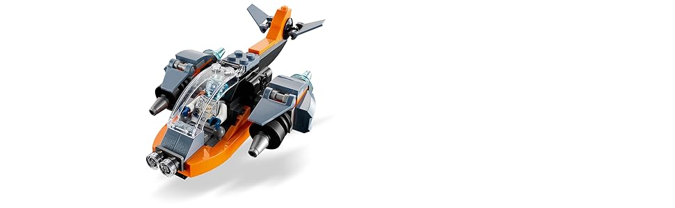 LEGO 31111 Creator 3 in 1 Cyber Drone Building Set with Cyber Mech and ...
