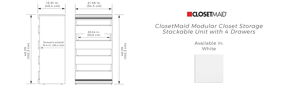 Amazon Com Closetmaid 4561 Modular Closet Storage Stackable Unit