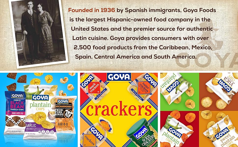 About Goya Foods and crackers categories