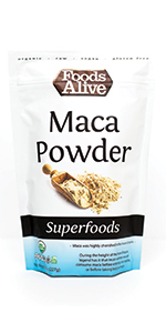 Foods Alive Maca Powder - Organic, Raw, Vegan, Kosher, Plant-Based - Add to smoothie