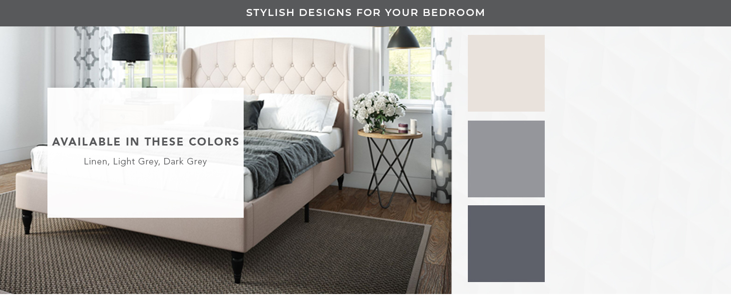 Classic Brands Coventry Upholstered Platform Bed