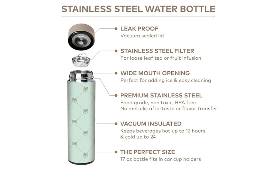 Controller Gear Animal Crossing 17oz, Insulated, Stainless Steel, Leak Proof, Water