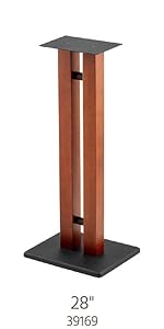 24in 28in 32in Speaker Stands Sturdy cherry wood columns display your speakers adjustable spikes
