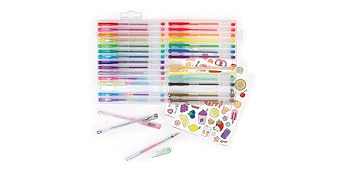 Amazon.com: 3C4G: 30 Scented Gel Pens - w/ 2 Color-in Snack