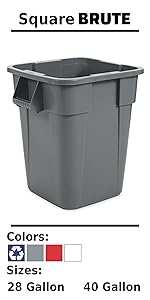Rubbermaid Commercial Products Slim Jim Trash Can Thin Container Under Counter Cabinet Easy Access