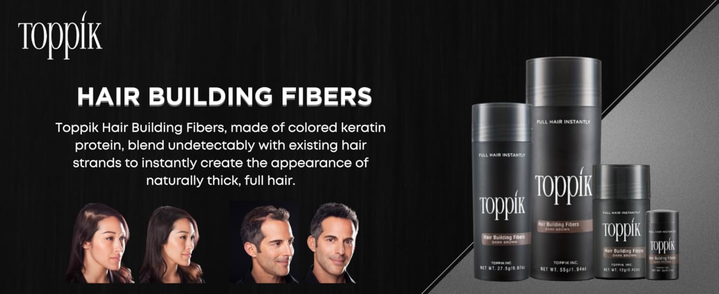 Toppik Hair Building Fiber, 12 G, Black Amazon.ae Beauty