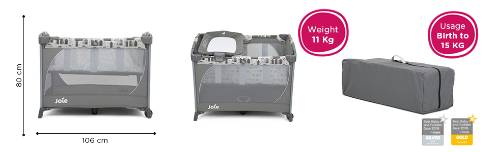 Joie Commuter Change Travel Cot and Bassinet (Birth to 15kg) : Amazon.in: Baby Products