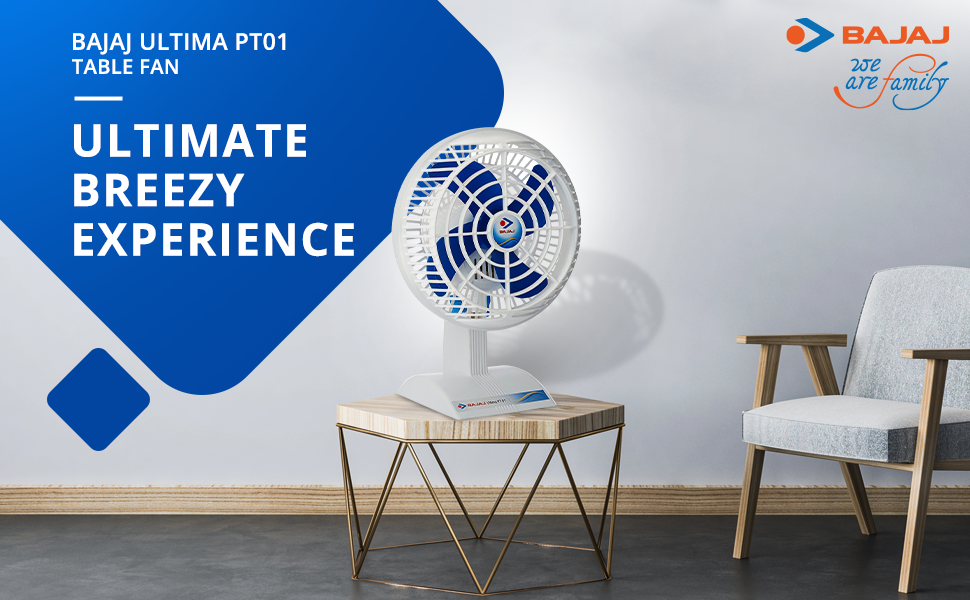 Buy Bajaj Ultima PT01 200mm Table Fan (White) Online at Low Prices in
