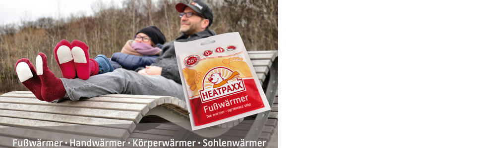 HeatPaxx Fußwärmer Zehenwärmer Anwendung Socke warme füße