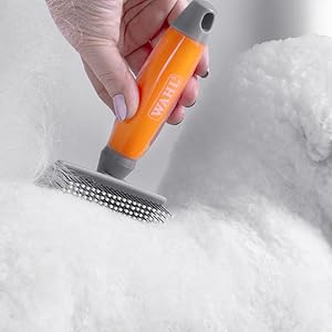 Wahl Large Nylon Slicker, Professional Grooming Brush, Pet Brush for Dogs and Cats, Grooming Tools for Pets, Slicker Brushes for Long Short Haired Animals, Gel Handle 8 Brush