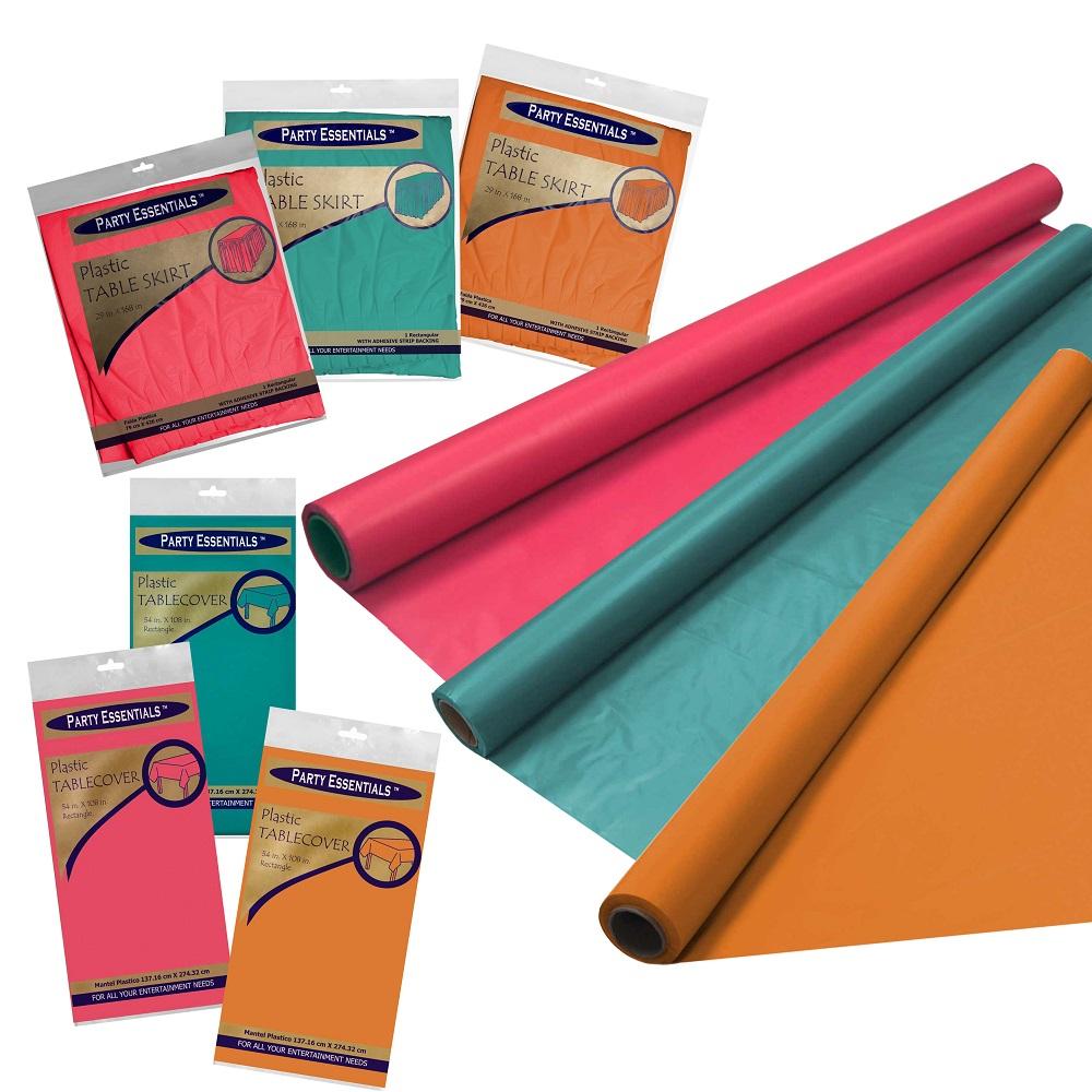 Party Essentials Heavy Duty Plastic Table Cover Available