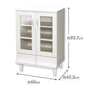 Amazon｜アイリスオーヤマ 食器棚 一人暮らし ミニ スリム 木目