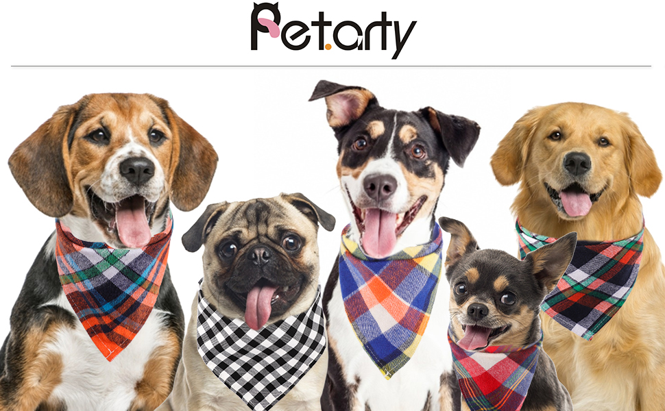 Dog Handkerchief Boy, 8 Packs Petarty Dog Scarves, Dog