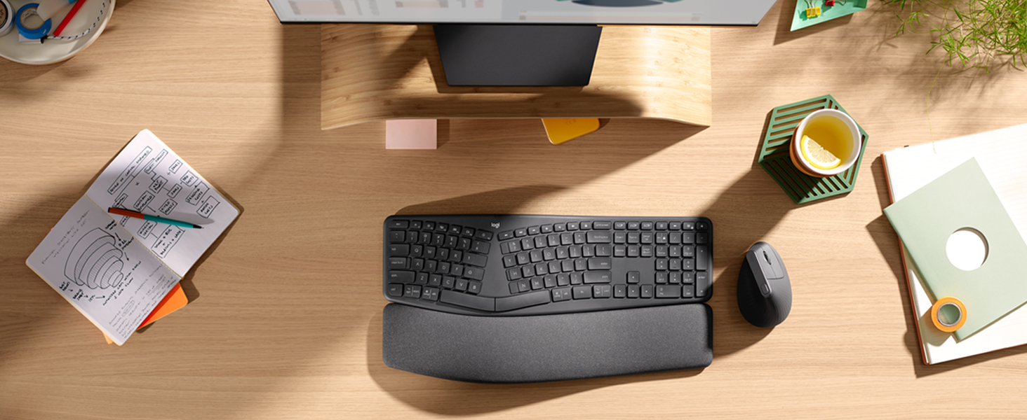 Logitech Ergo K860 Wireless Ergonomic Split Keyboard with Wrist Rest