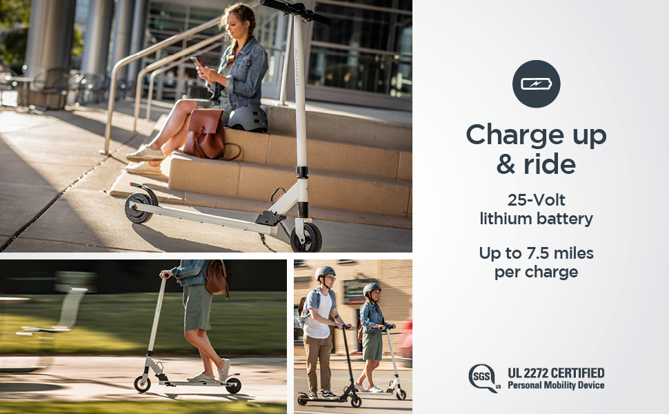 Schwinn Tone 3 Mens and Womens Electric Scooter, Fits Youth/Adult