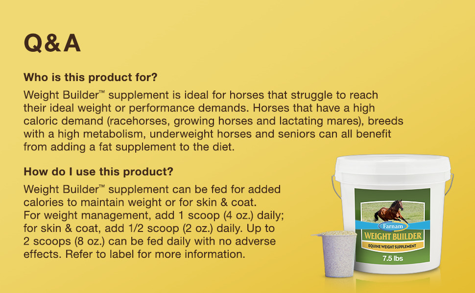 Farnam Weight Builder Horse Weight Supplement, Helps