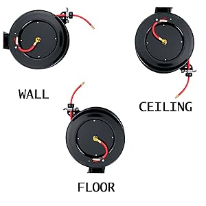 hose reel air water oil fuel UREA DEF welding 1/4" 3/8" 1/2" 1" 25' 50' 65' 80’ 100' rubber polymer