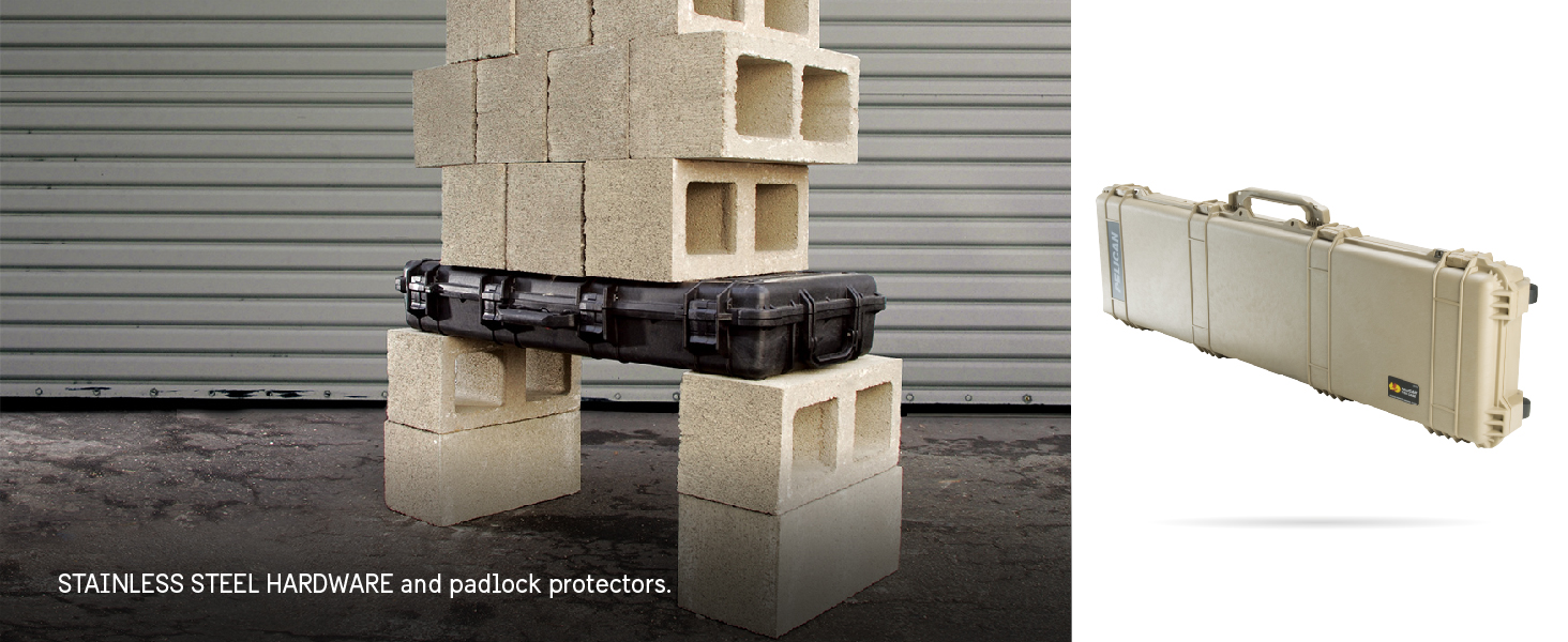 Pelican 1750 Rifle Case With Foam (Desert Tan) ,Large