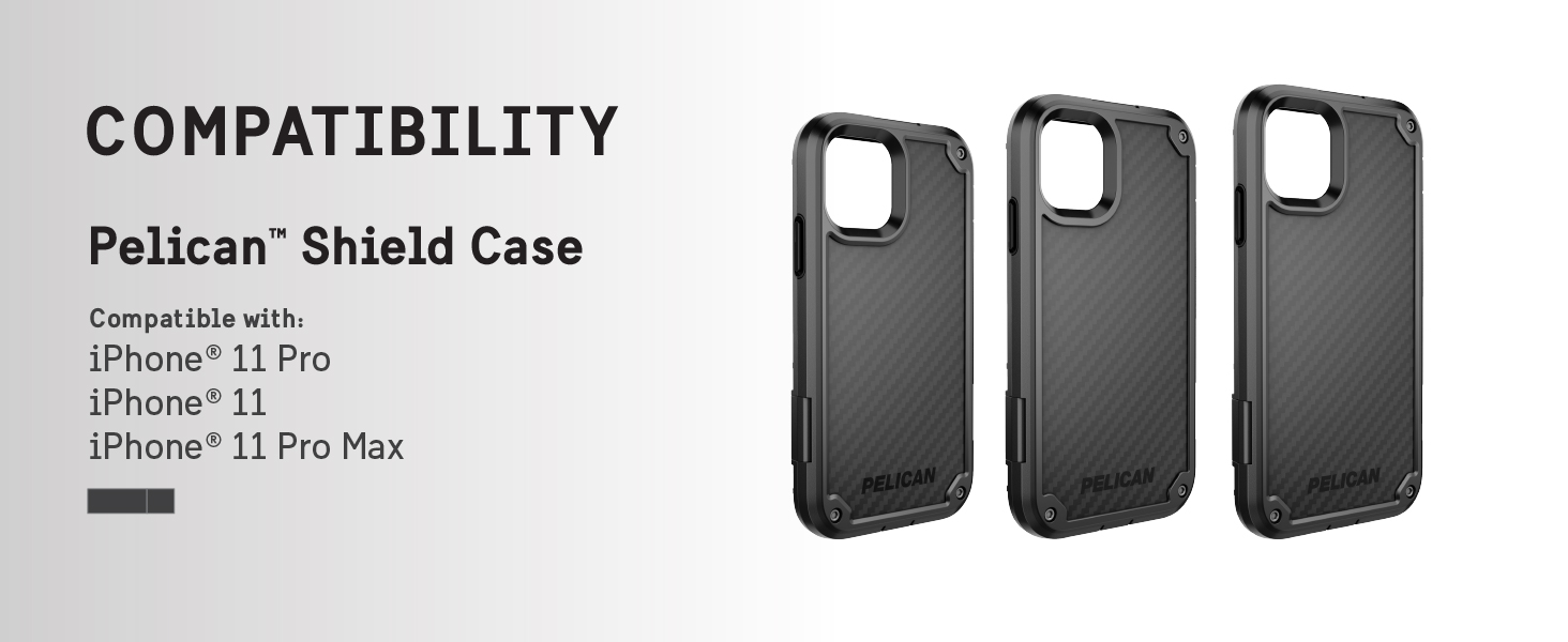 Amazon Com Pelican Iphone 11 Pro Max Case Shield Case Military Grade Drop Tested With Kevlar Brand Fibers Tpu Polycarbonate Protective Case For Apple Iphone 11 Pro Max Black Everything Else