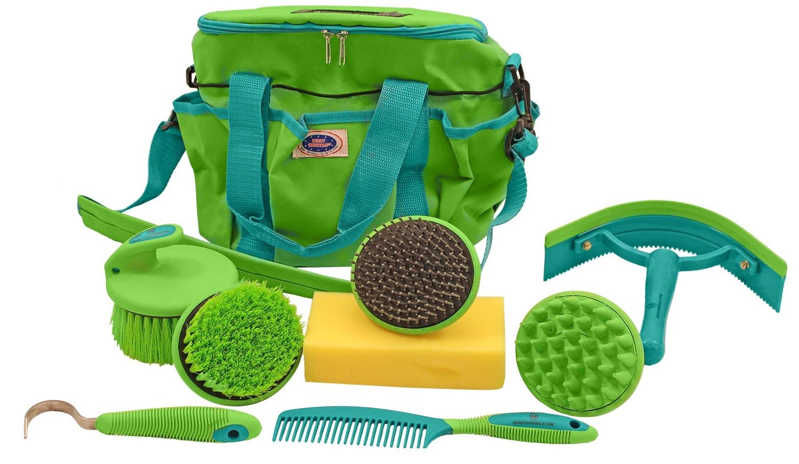 Derby Premium Comfort 9 Item Horse Grooming Kit (Blue