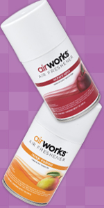airworks, metered Aerosol, mango, citrus, flexible, orange, blue, purple, green, brown, strawberry