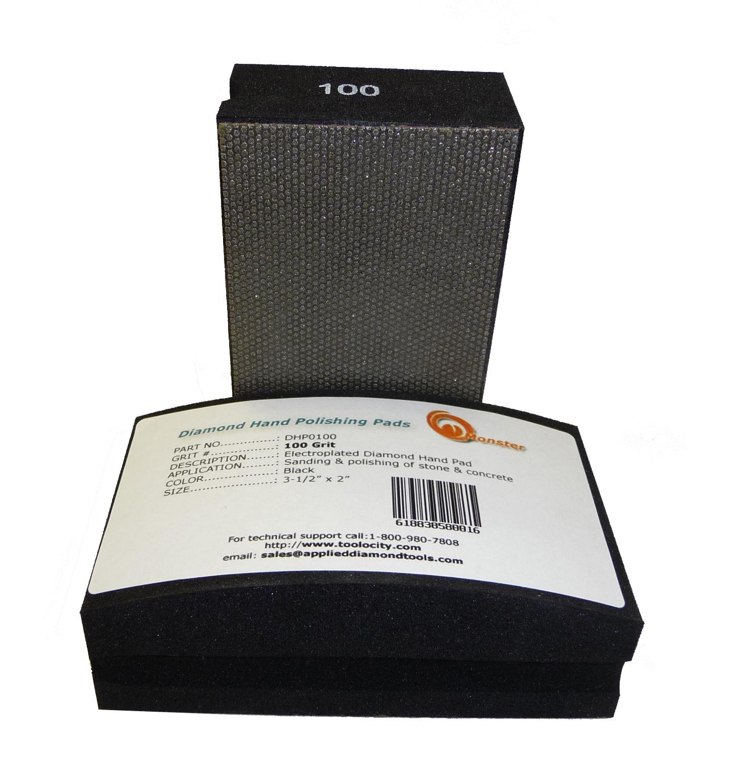Monster Diamond Hand Polishing Pads for Stone/Concrete 100 Grit Amazon