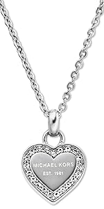 Pave heart necklace
