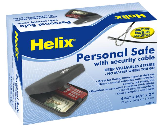 Helix Personal Safe with Tether, 1 Safe (61019) Security
