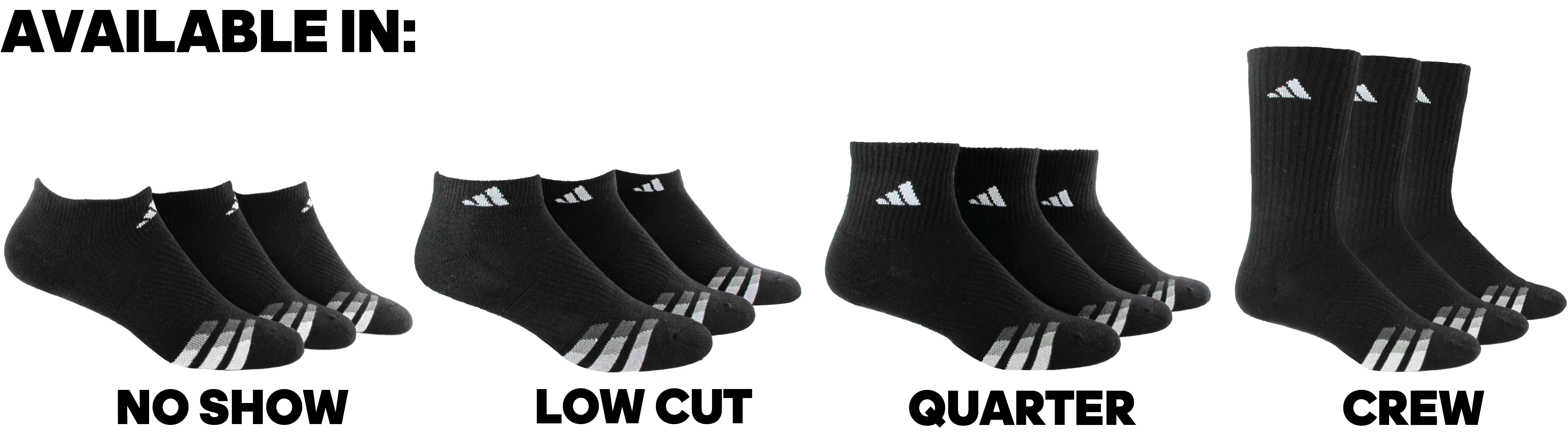 adidas Men's Cushioned Low Cut Socks (3 Pack) Sports
