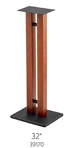 24in 28in 32in Speaker Stands Sturdy cherry wood columns display your speakers adjustable spikes