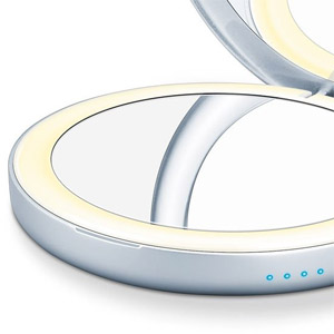 Beurer BS39 Illuminated Cosmetics Compact Mirror with Powerbank