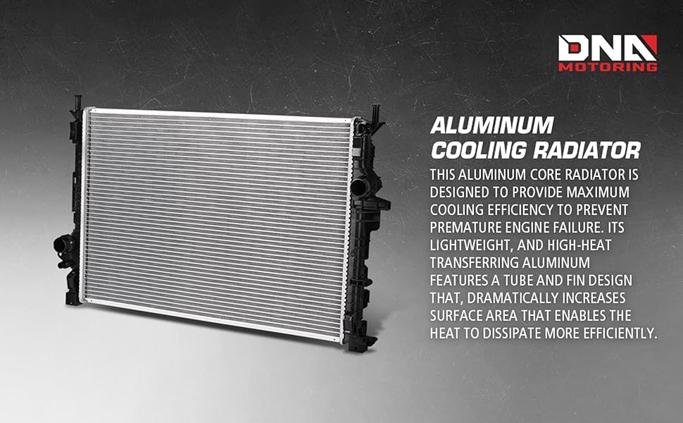DNA Motoring OEMRA13313 Aluminum Core Radiator DPI 13313, Radiators