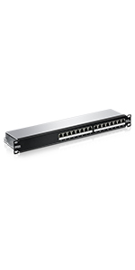 16-Port, Cat6A Shielded 1U, Patch Panel